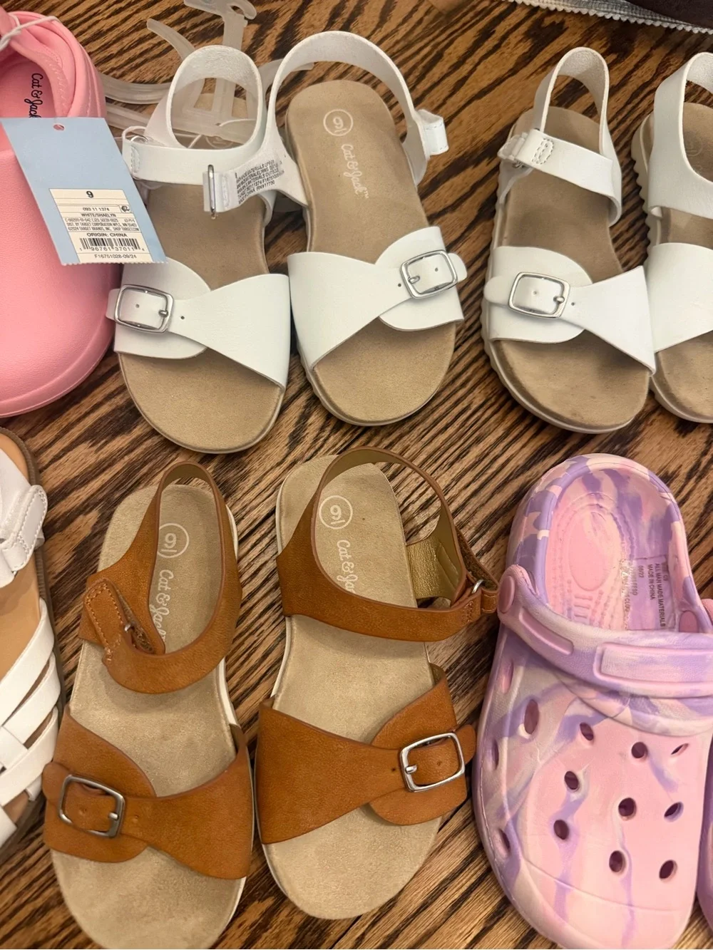 Cat and Jack & Berkley Jensen Bundle of Toddler Girl Sandals Size 9 Toddler